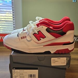 New Balance 550 White Team Red 10.5m